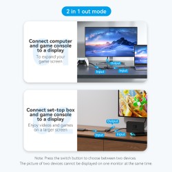 Vention HDMI Switch - AKOB0 - 2-Port 4K 2.0 Bi-Directional — Buy in Cyprus with Fast Delivery