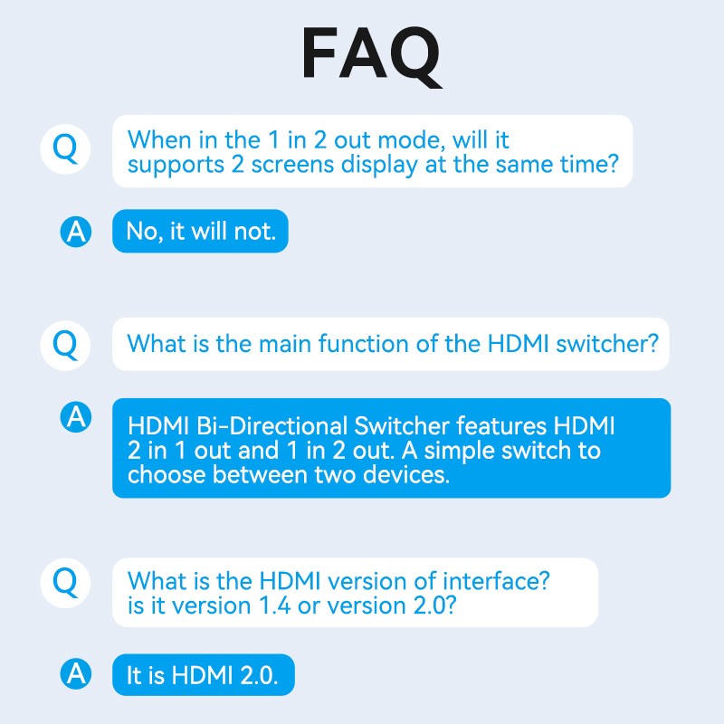 Vention HDMI Switch - AKOB0 - 2-Port 4K 2.0 Bi-Directional — Buy in Cyprus with Fast Delivery