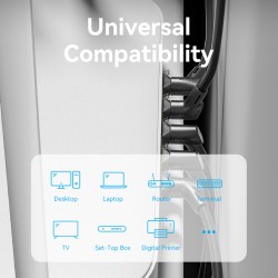 Vention Network Cable - IKLBJ - Cat8 SFTP Rotate Right Angle Slim 5.0m Black — Buy in Cyprus with Fast Delivery