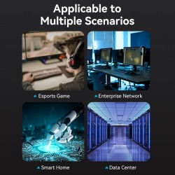 Vention Network Cable - IKLBJ - Cat8 SFTP Rotate Right Angle Slim 5.0m Black — Buy in Cyprus with Fast Delivery