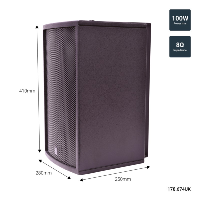 Citronic Passive Speaker - CS-810B - 8'' 100W Black 178.674UK — Buy in Cyprus with Fast Delivery