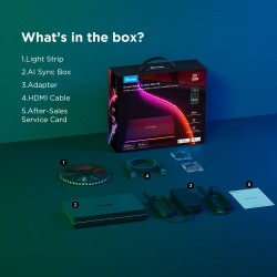 Govee TV AI Sync Box - H8604 - with Strip Light, for 55-65', Max 8K 240HZ (Matter) — Buy in Cyprus with Fast Delivery