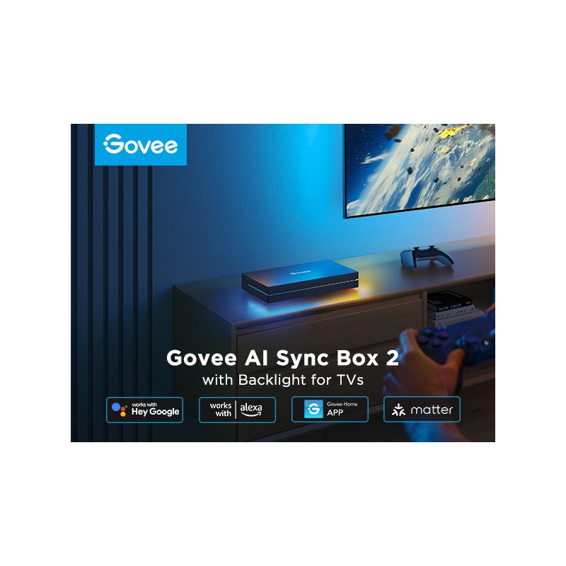 Govee TV AI Sync Box - H8604 - with Strip Light, for 55-65', Max 8K 240HZ (Matter) — Buy in Cyprus with Fast Delivery