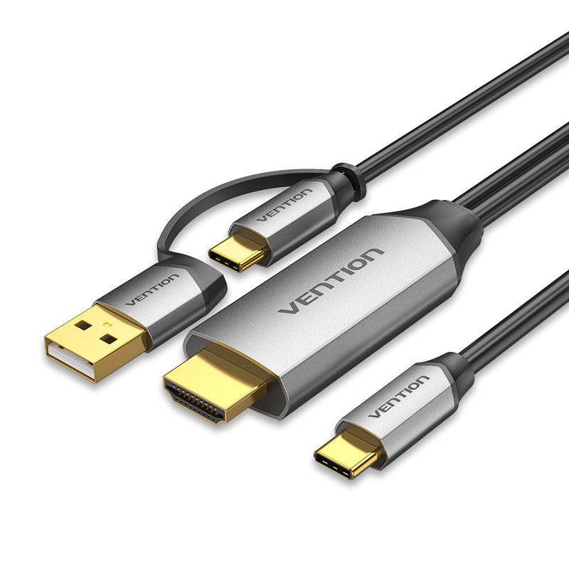 Vention Converter USB-C to HDMI Cable + USB Power - CGXBH - 2.0m — Buy in Cyprus with Fast Delivery