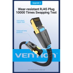 Vention Network Cable - IKGBH - Cat8 SFTP Braided 2.0m Black — Buy in Cyprus with Fast Delivery