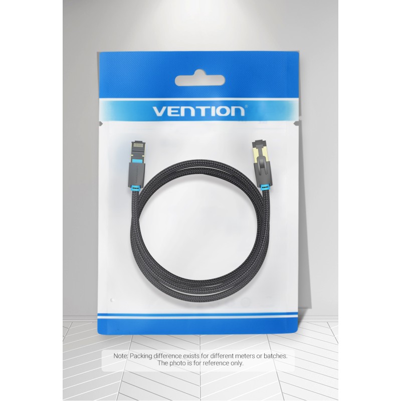 Vention Network Cable - IKGBH - Cat8 SFTP Braided 2.0m Black — Buy in Cyprus with Fast Delivery