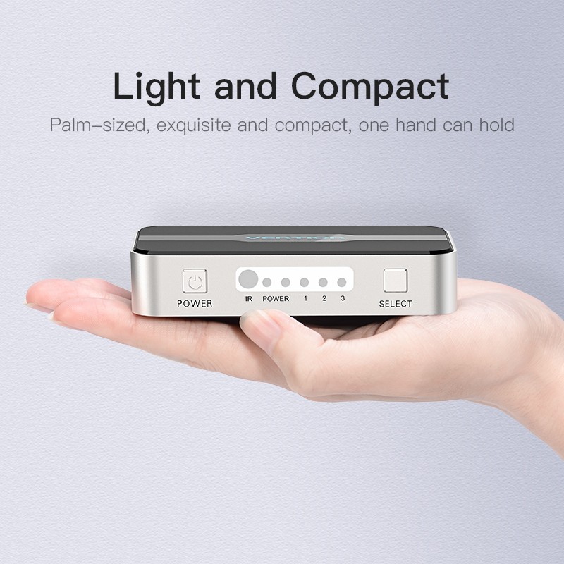 Vention HDMI Switch - AFJH0 - 3-Port 4K 1.4 with Audio Separation — Buy in Cyprus with Fast Delivery