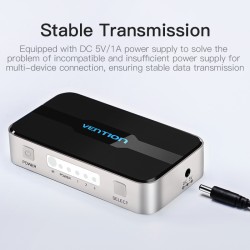 Vention HDMI Switch - AFJH0 - 3-Port 4K 1.4 with Audio Separation — Buy in Cyprus with Fast Delivery