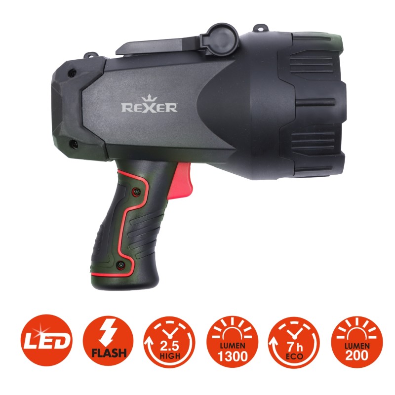 Rexer Torchlight - RX8045L - 10W Rechargeable 4000mah 1300lm — Buy in Cyprus with Fast Delivery