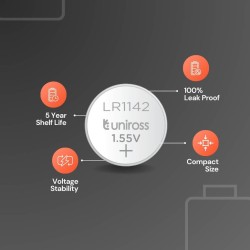 Uniross Alkaline-Coin Battery - LR1142 - AG12 LR43 Battery (10pack) — Buy in Cyprus with Fast Delivery