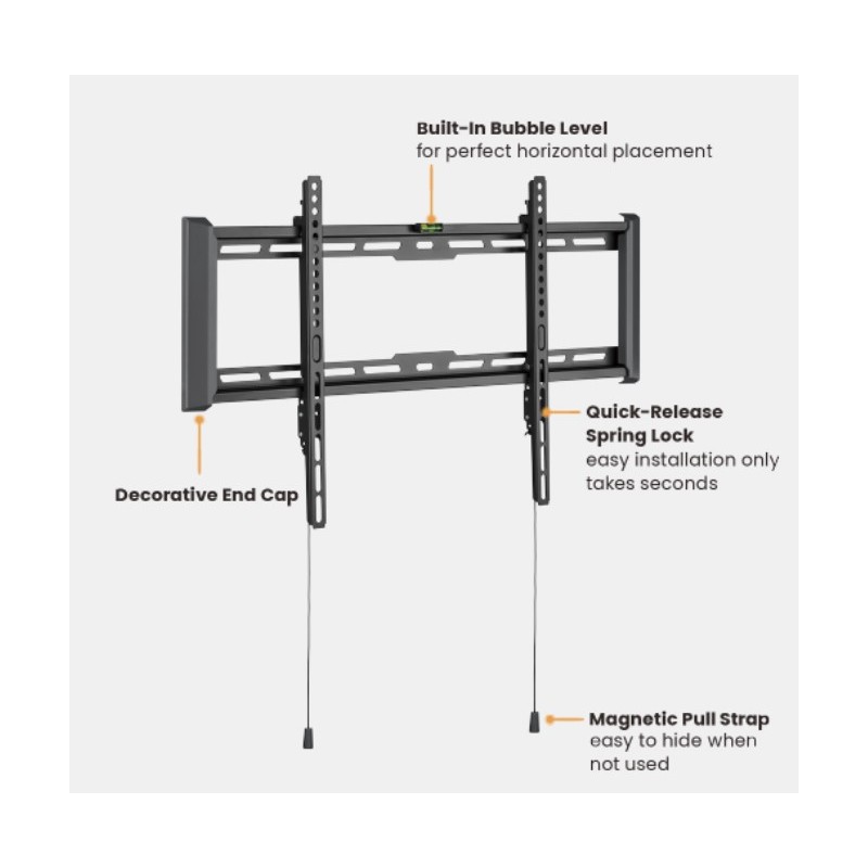 Brateck TV Mount - LP77-46F - 60x40 Fixed 75kg — Buy in Cyprus with Fast Delivery