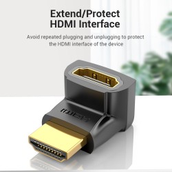 Vention HDMI Right Angle Adaptor - AINB0 - Male to Female 270 Degree 4K60Hz — Buy in Cyprus with Fast Delivery