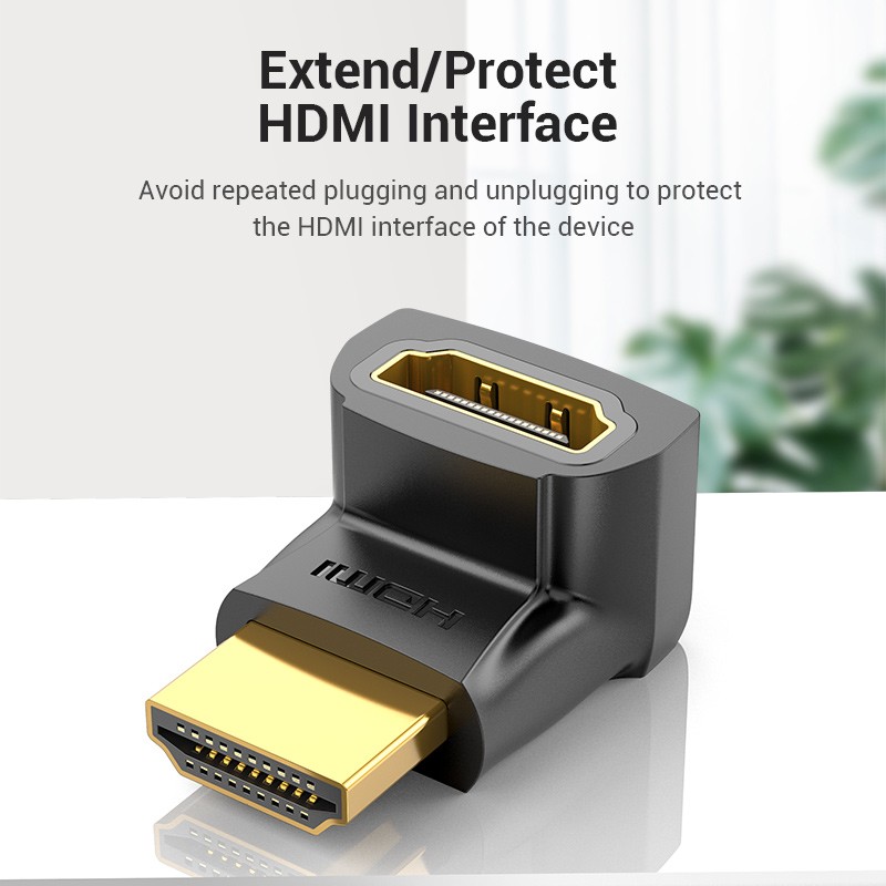 Vention HDMI Right Angle Adaptor - AINB0 - Male to Female 270 Degree 4K60Hz — Buy in Cyprus with Fast Delivery