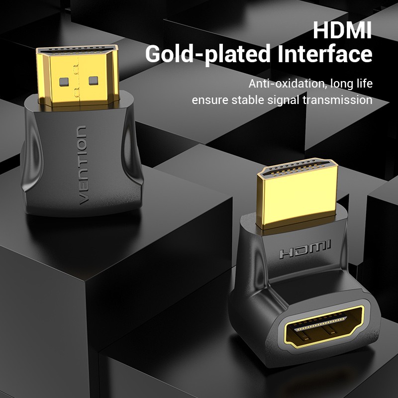 Vention HDMI Right Angle Adaptor - AINB0 - Male to Female 270 Degree 4K60Hz — Buy in Cyprus with Fast Delivery