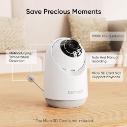Bonoch Portable Baby Monitor - BBM04 - 5.5'' 1080p PTZ Camera & Local Storage No WiFi — Buy in Cyprus with Fast Delivery