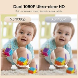 Bonoch Portable Baby Monitor - BBM04 - 5.5'' 1080p PTZ Camera & Local Storage No WiFi — Buy in Cyprus with Fast Delivery