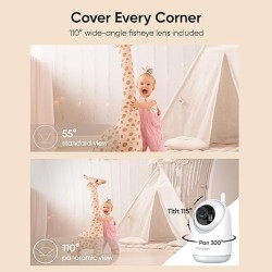 Bonoch Portable Baby Monitor - BBM04 - 5.5'' 1080p PTZ Camera & Local Storage No WiFi — Buy in Cyprus with Fast Delivery