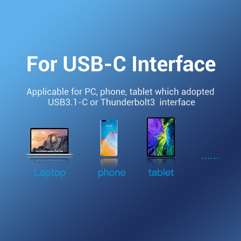 Vention HUB USB-C 3 x USB3.0 Micro-B Stereo Sound 0.15m - TGQBB - USB-C 3 x USB3.0 Micro-B Stereo Sound 0.15m