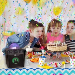 N-Gear Disco Block - 410 - Portable Karaoke Speaker with Disco Ball With 2 Wired Microphones