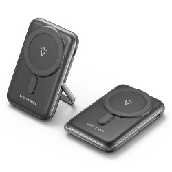 Vention Powerbank Wireless Magnetic 10000mAh 20W - FHNB0 - with Stand Black — Buy in Cyprus with Fast Delivery