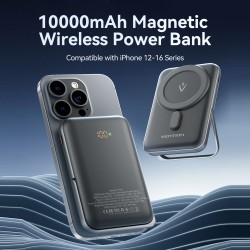 Vention Powerbank Wireless Magnetic 10000mAh 20W - FHNB0 - with Stand Black — Buy in Cyprus with Fast Delivery