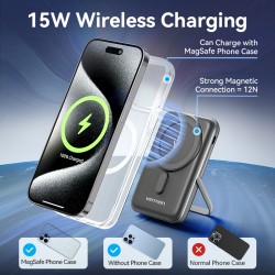 Vention Powerbank Wireless Magnetic 10000mAh 20W - FHNB0 - with Stand Black — Buy in Cyprus with Fast Delivery
