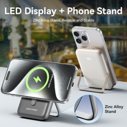 Vention Powerbank Wireless Magnetic 10000mAh 20W - FHNB0 - with Stand Black — Buy in Cyprus with Fast Delivery