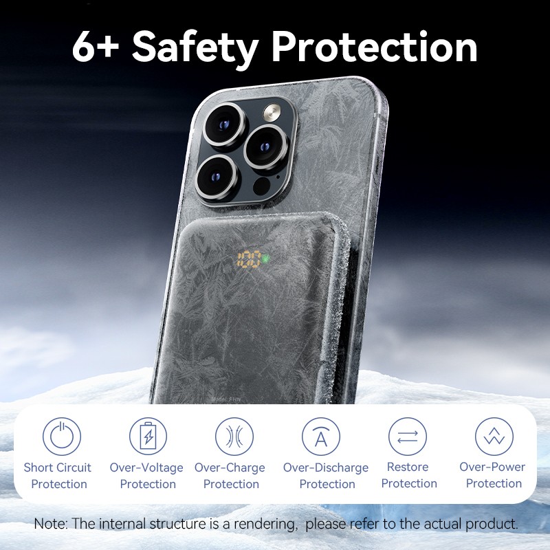 Vention Powerbank Wireless Magnetic 10000mAh 20W - FHNB0 - with Stand Black — Buy in Cyprus with Fast Delivery