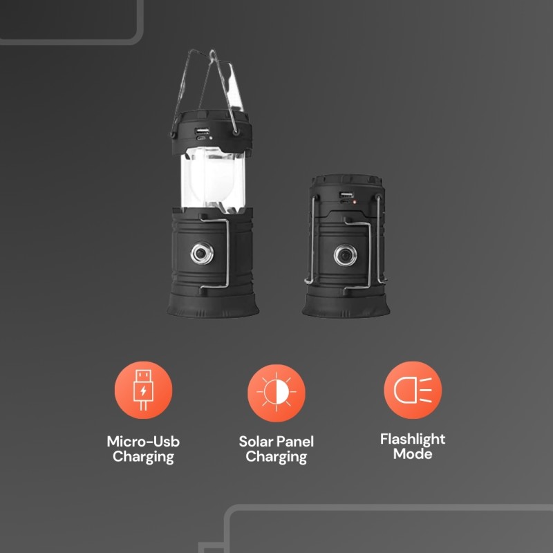 Uniross Lantern - ULSA05 - Solar & USB Rechargeable 360 degrees Lantern with Powerbank — Buy in Cyprus with Fast Delivery