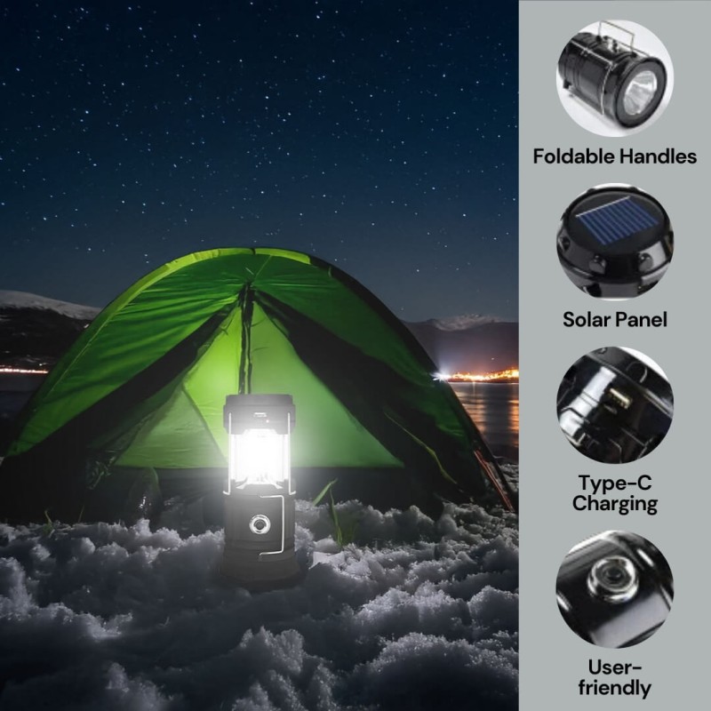 Uniross Lantern - ULSA05 - Solar & USB Rechargeable 360 degrees Lantern with Powerbank — Buy in Cyprus with Fast Delivery