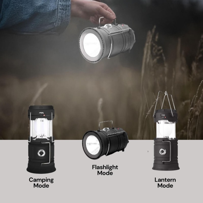 Uniross Lantern - ULSA05 - Solar & USB Rechargeable 360 degrees Lantern with Powerbank — Buy in Cyprus with Fast Delivery