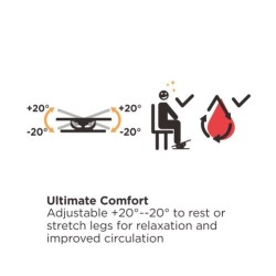 Brateck Ergonomic Foot Rest - FR-11B - Black — Buy in Cyprus with Fast Delivery