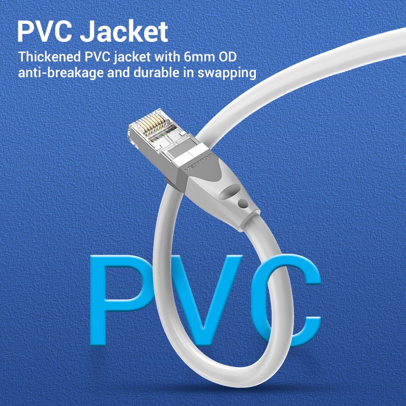 Vention NETWORK Cable CAT6A SFTP - IBHHH - 2.0m Gray — Buy in Cyprus with Fast Delivery