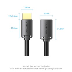 Vention HDMI Cable - AHCBI - 2.0 M-F Extension 3.0m — Buy in Cyprus with Fast Delivery