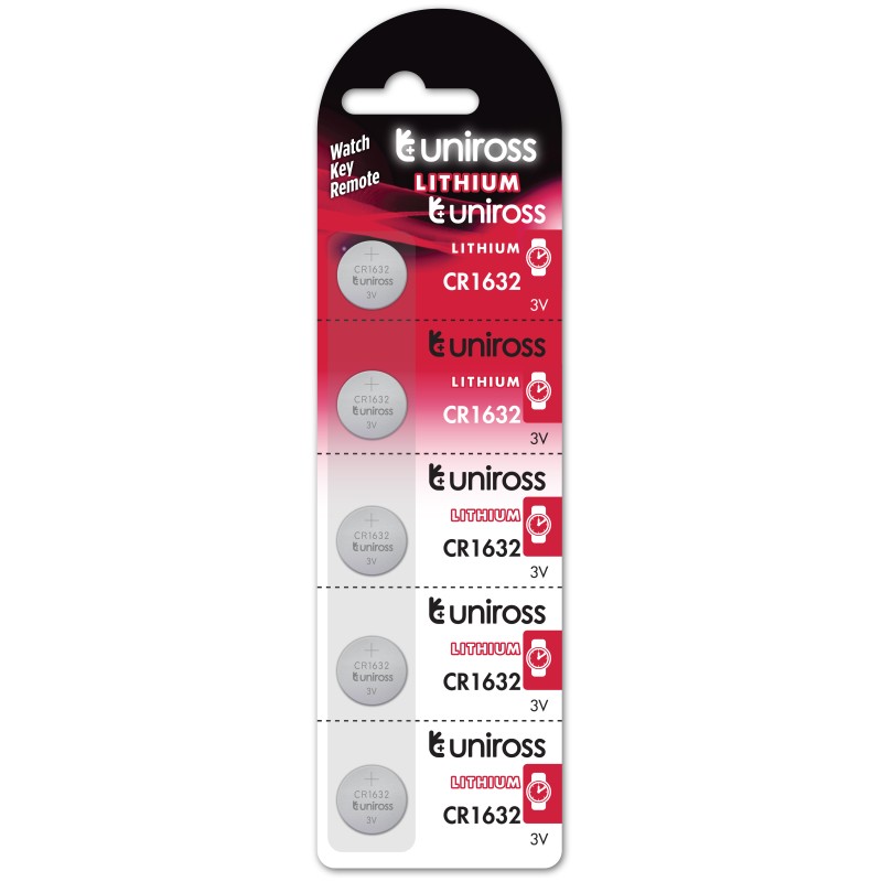 Uniross Button Cell Lithium Battery - CR1632 - 5pack — Buy in Cyprus with Fast Delivery