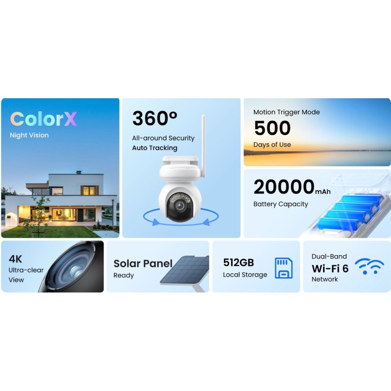 Reolink BP Outdoor Battery Camera 4K Altas - B660 - Outdoor Battery Camera 4K Altas (24/7 recording)