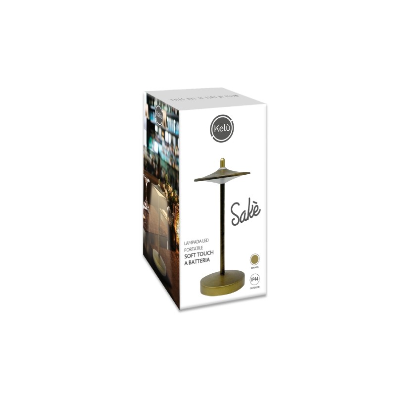 KELU SAKE Lamp - USB-C Rechargeable IP44 Aluminium Lamp 130LM Bronze — Buy in Cyprus with Fast Delivery