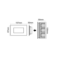 GBC DOGI LED URANO - 1021 - CCT White Grey Outdoor Steplight for Recessed Box 503 — Buy in Cyprus with Fast Delivery