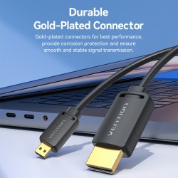 Vention HDMI to HDMI Micro Cable - AGIBG - HDMI to HDMI Micro Cable 1.5m — Buy in Cyprus with Fast Delivery