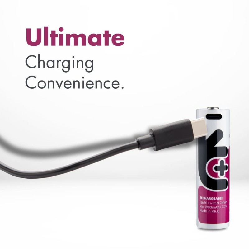 Uniross USB-C Rechargeable 18650 Lithium Battery 2000mAh - (1pc) — Buy in Cyprus with Fast Delivery