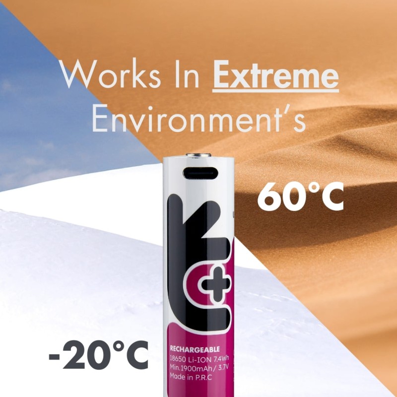 Uniross USB-C Rechargeable 18650 Lithium Battery 2000mAh - (1pc) — Buy in Cyprus with Fast Delivery