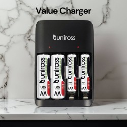 Uniross USB Charger - UCU010C - for AA AAA + 2xAA & 2xAAA Batteries — Buy in Cyprus with Fast Delivery