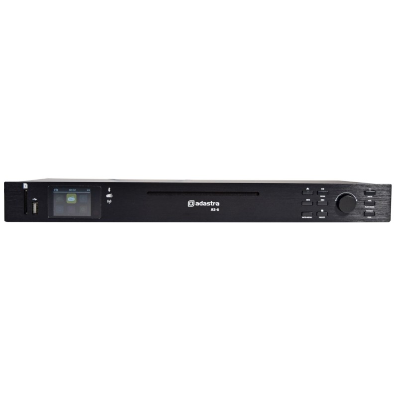 Adastra Rackmount Audio Source with CD USB BT FM - AS-6 - Rackmount Audio Source with CD USB BT FM