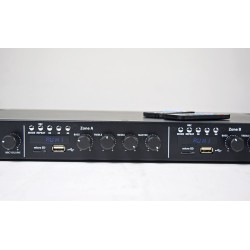 Adastra Amplifier - A14 - 2 x Independent Stereo Zones Amplifier x 200W per Zone & 2x Media Players BT USB FM