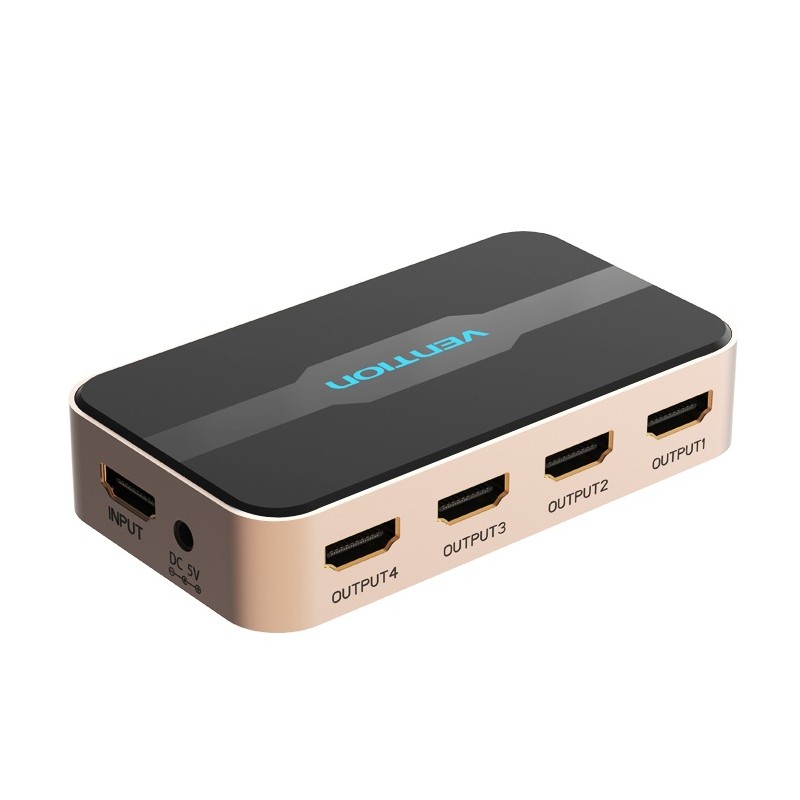 Vention HDMI Splitter - ACCG0-UK - 4-Port 4K 1.4 with UK PSU — Buy in Cyprus with Fast Delivery