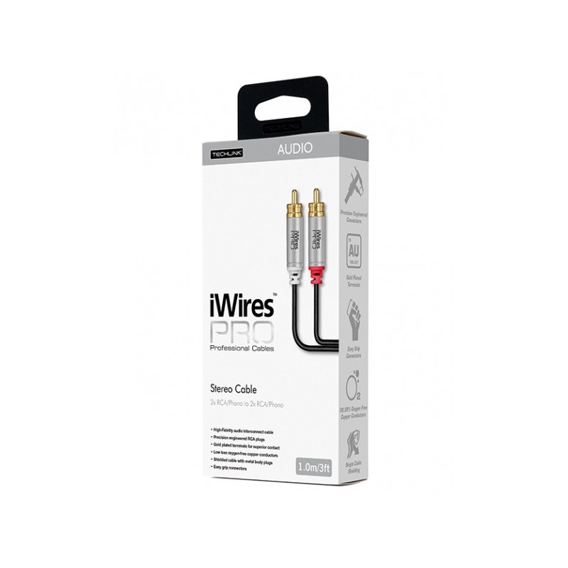 Techlink iWiresPRO - 711031 - 2RCA to 2RCA Cable 1.0m — Buy in Cyprus with Fast Delivery