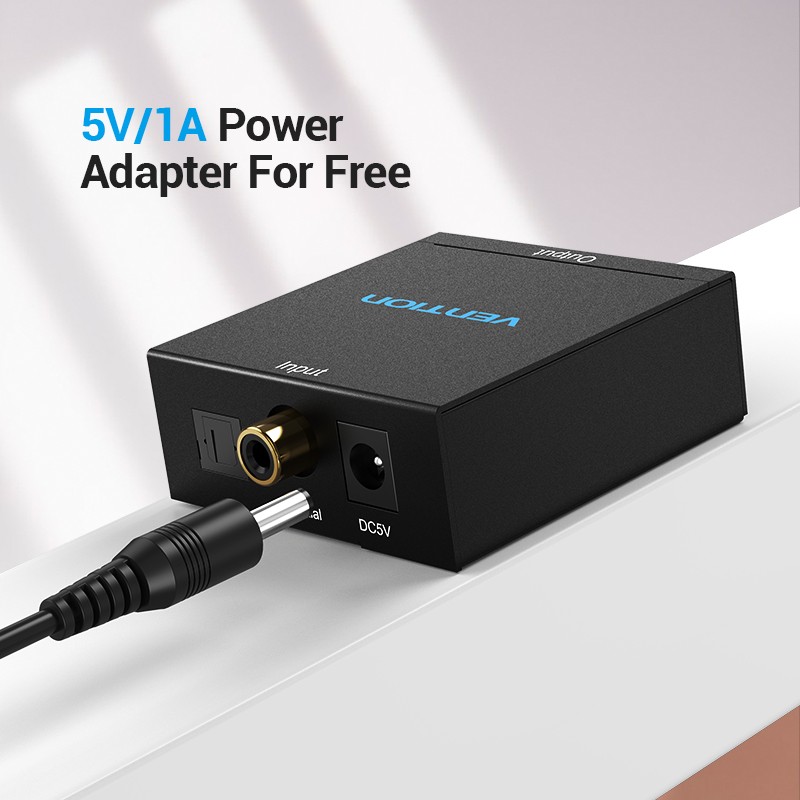Vention Audio Converter - BDFB0 - Optical Coaxial Digital to 2RCA Analog — Buy in Cyprus with Fast Delivery