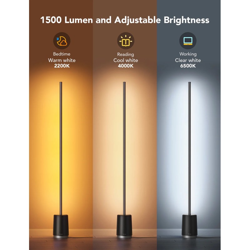 Govee RGBICWW Lyra Corner Floor Lamp - H6072 - RGBICWW — Buy in Cyprus with Fast Delivery