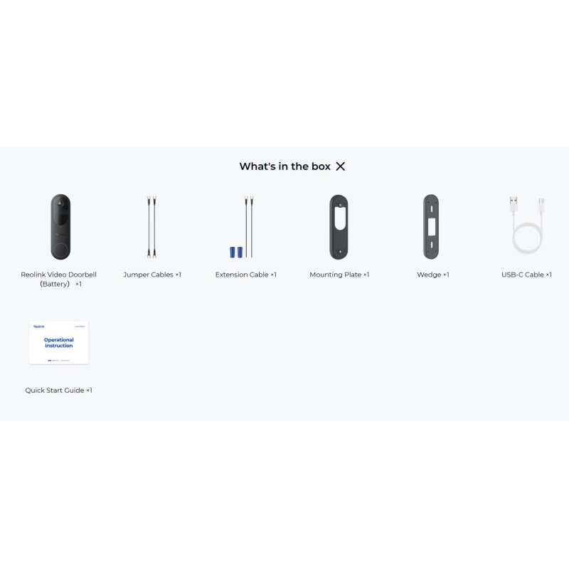 Reolink BP Battery Video Doorbell 4MP - D340B - Black with Chime and 64GB MicroSD — Buy in Cyprus with Fast Delivery