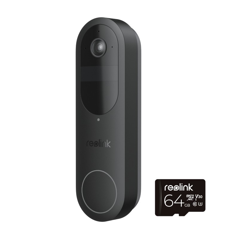 Reolink BP Battery Video Doorbell 4MP - D340B - Black with Chime and 64GB MicroSD — Buy in Cyprus with Fast Delivery